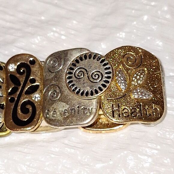 A Family Stretchy Panel Bracelet Multi-Tone Rhinestone Inspirational Gift - Picture 5 of 8